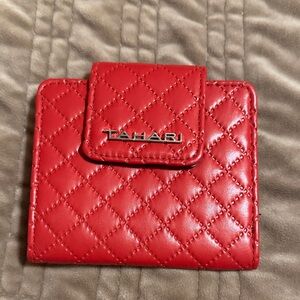 Tahari Quilted Red Wallet